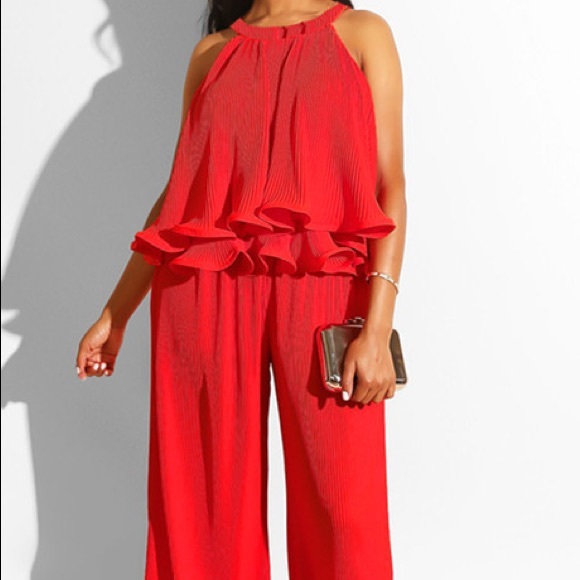Trendy boutique Tops - ❗️Blue Casual Off Shoulder Sling Red Two-piece